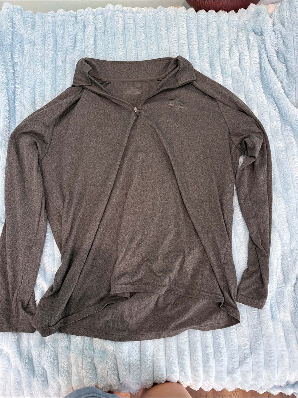 Lightweight Long Sleeve Pullover Hoodie - Charcoal-under armor